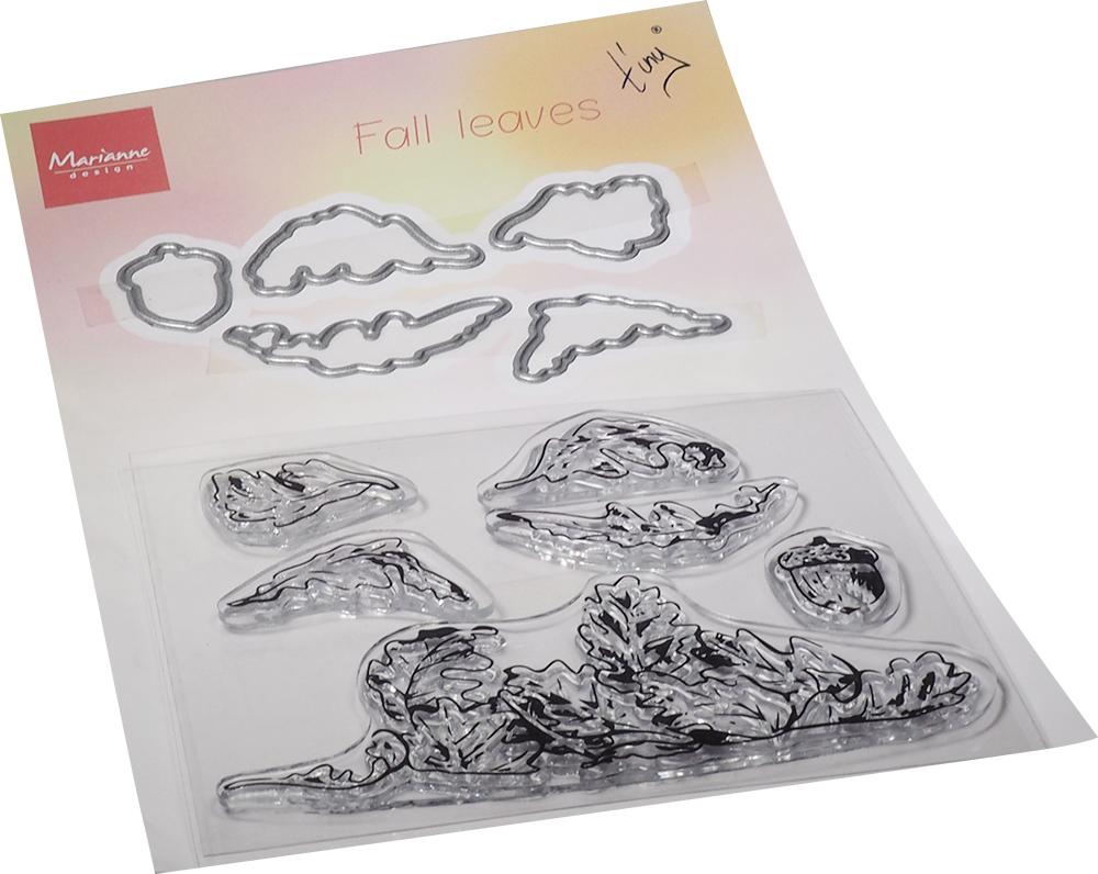 Marianne Design Stamp & Die Set - Tiny's Fall Leaves-1