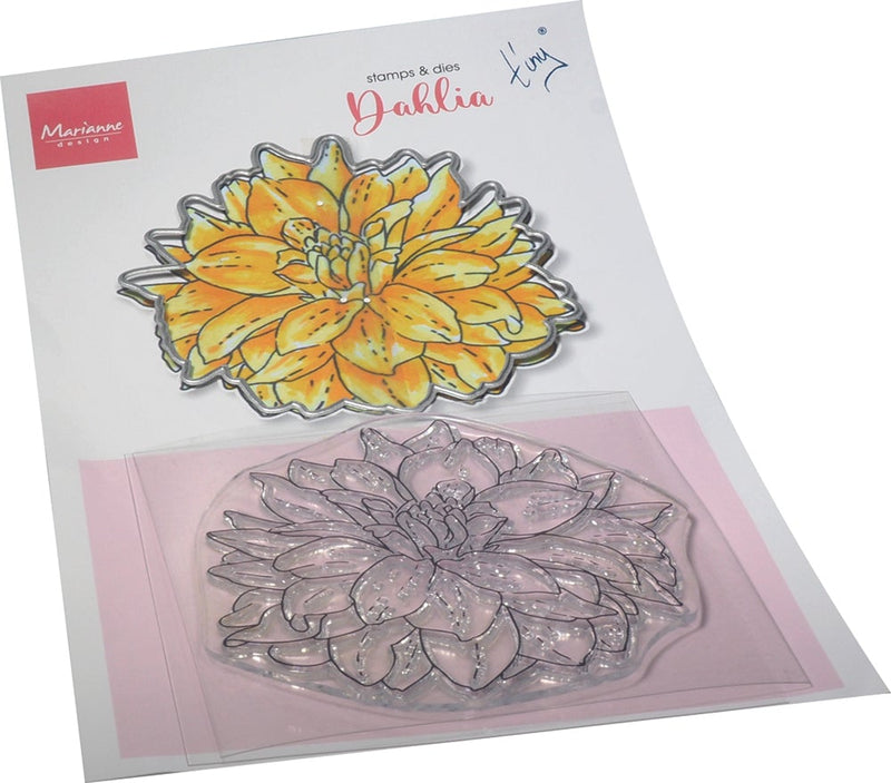 Marianne Design Tiny's Flowers - Dahlia Stamp & Die Set-1