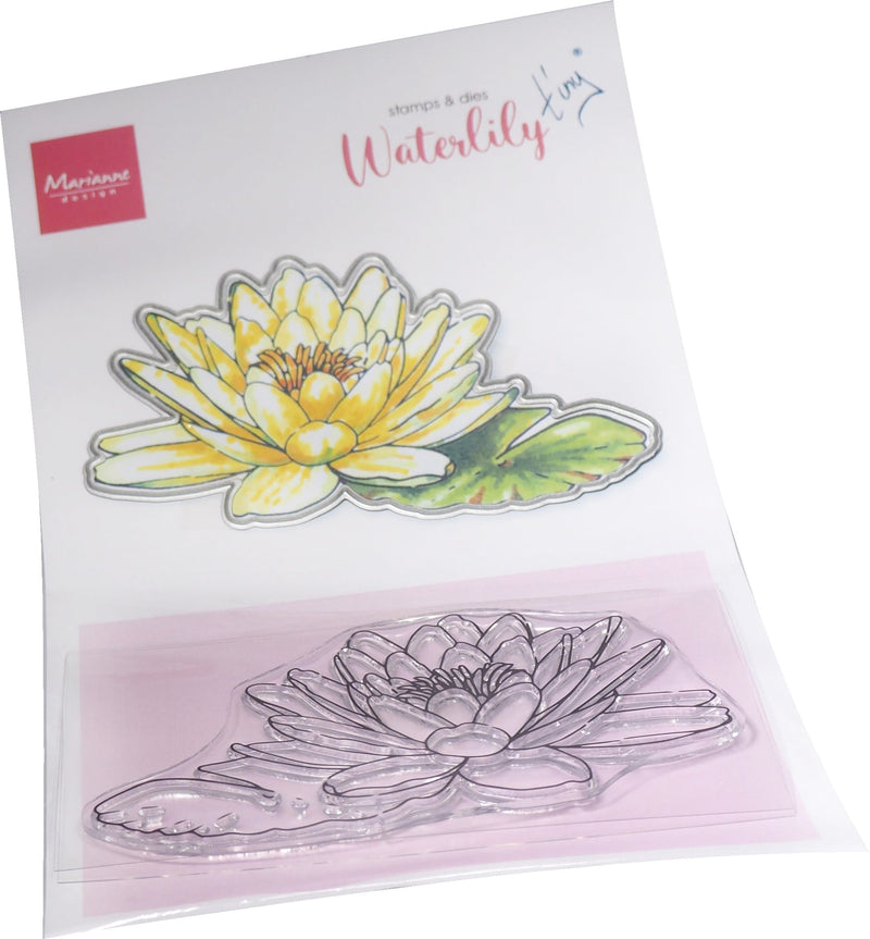 Marianne Design Stamp & Die Set - Tiny's Flowers - Water Lily-1
