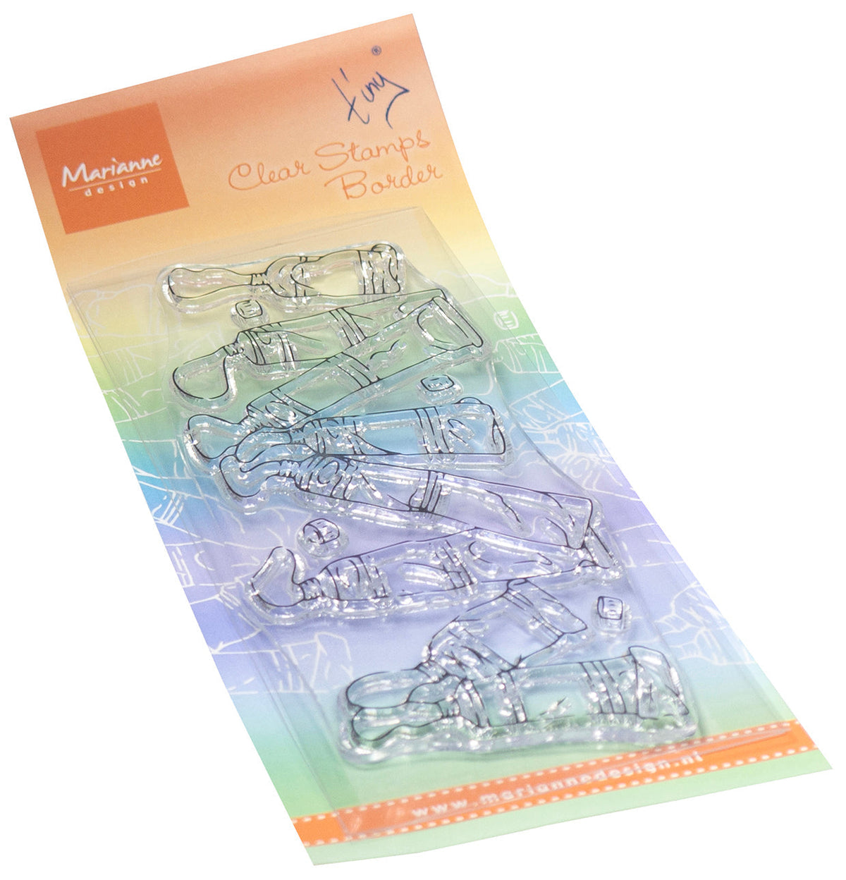 Marianne Design Clear Stamp - Tiny's Borders - Paint Tubes-1