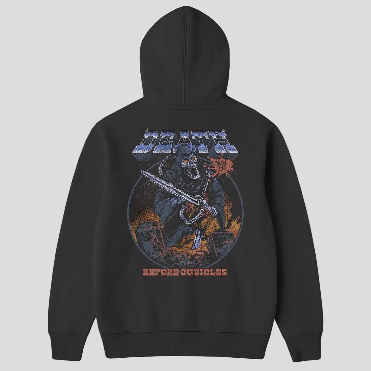 DHCM Men's Death Before Cubicles Graphic Hoodie | Durable Workwear-2