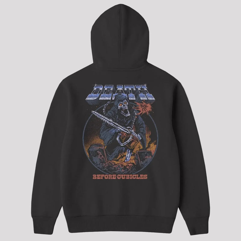 DHCM Men's Death Before Cubicles Graphic Hoodie | Durable Workwear-2