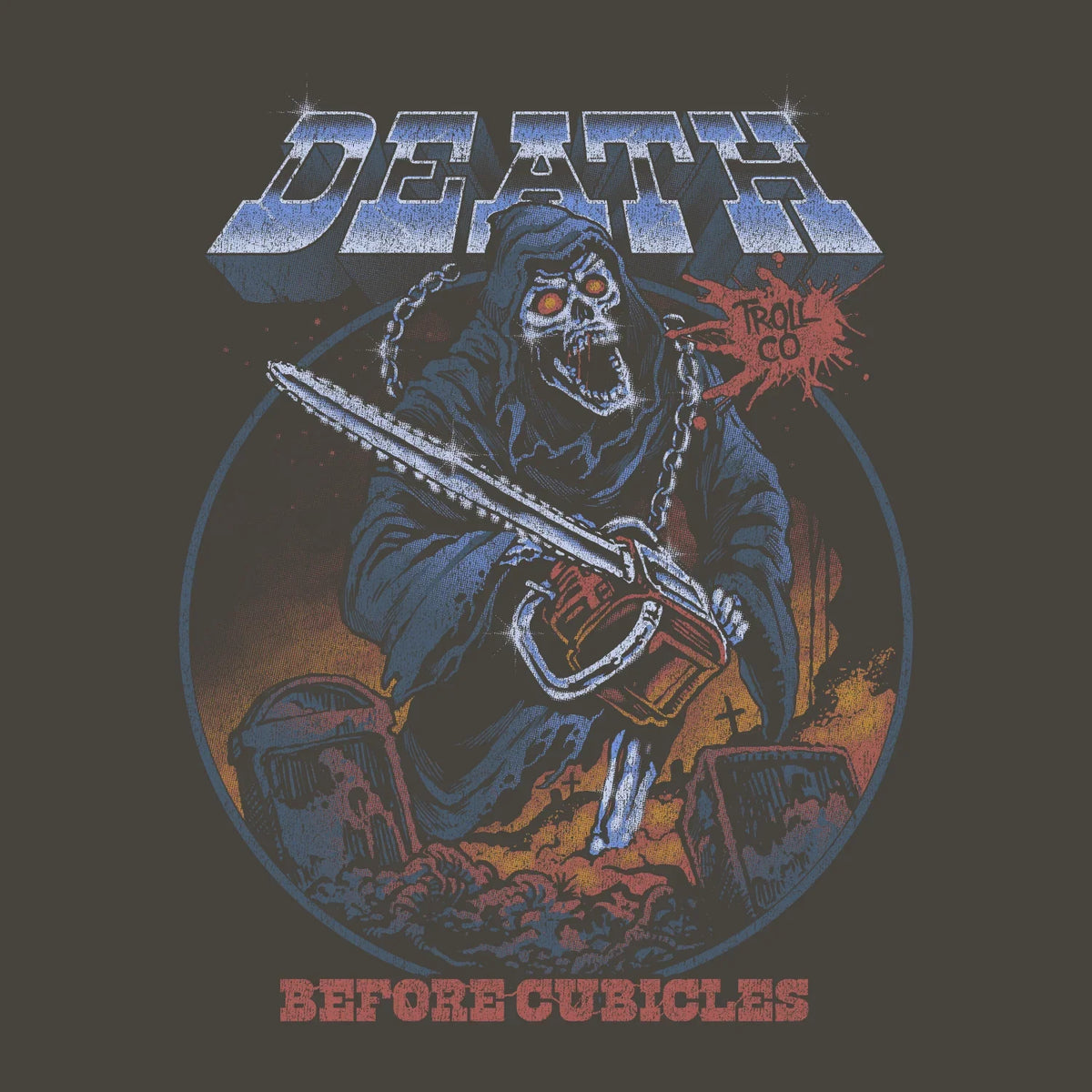 DHCM Men's Death Before Cubicles Graphic Hoodie | Durable Workwear-4