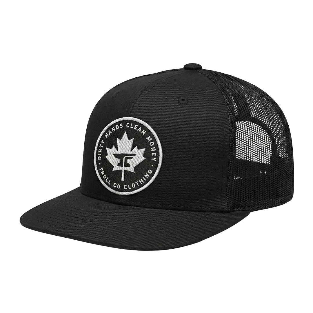 DHCM Anvil Leaf Flat-Brim Trucker Hat-1