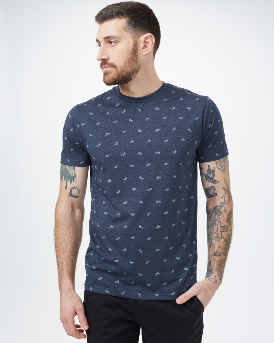 Bike Around Print T-Shirt-1