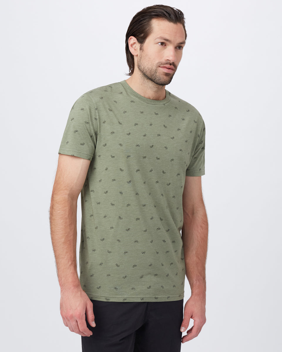 Bike Around Print T-Shirt-1