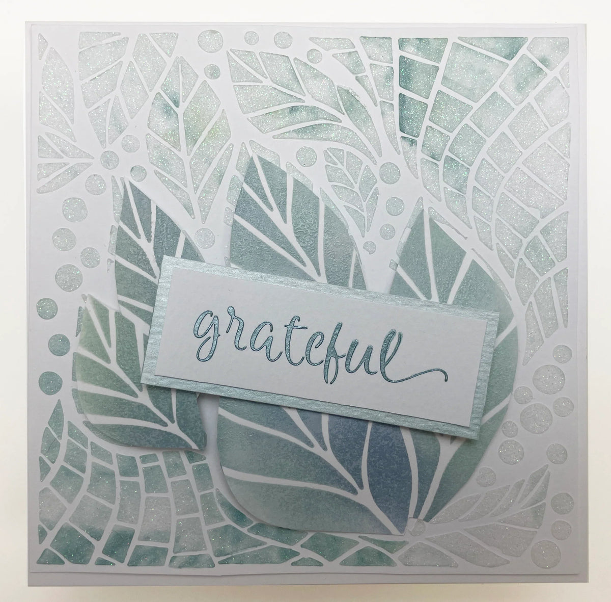The Crafters Workshop Pochoir 15x15 cm Feuilles Abstraites-2