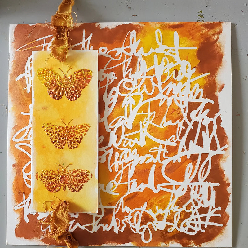 The Crafters Workshop Pochoir 6x6 Messy Script-2