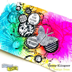 The Crafters Workshop Pochoir 6x6 Messy Script-3