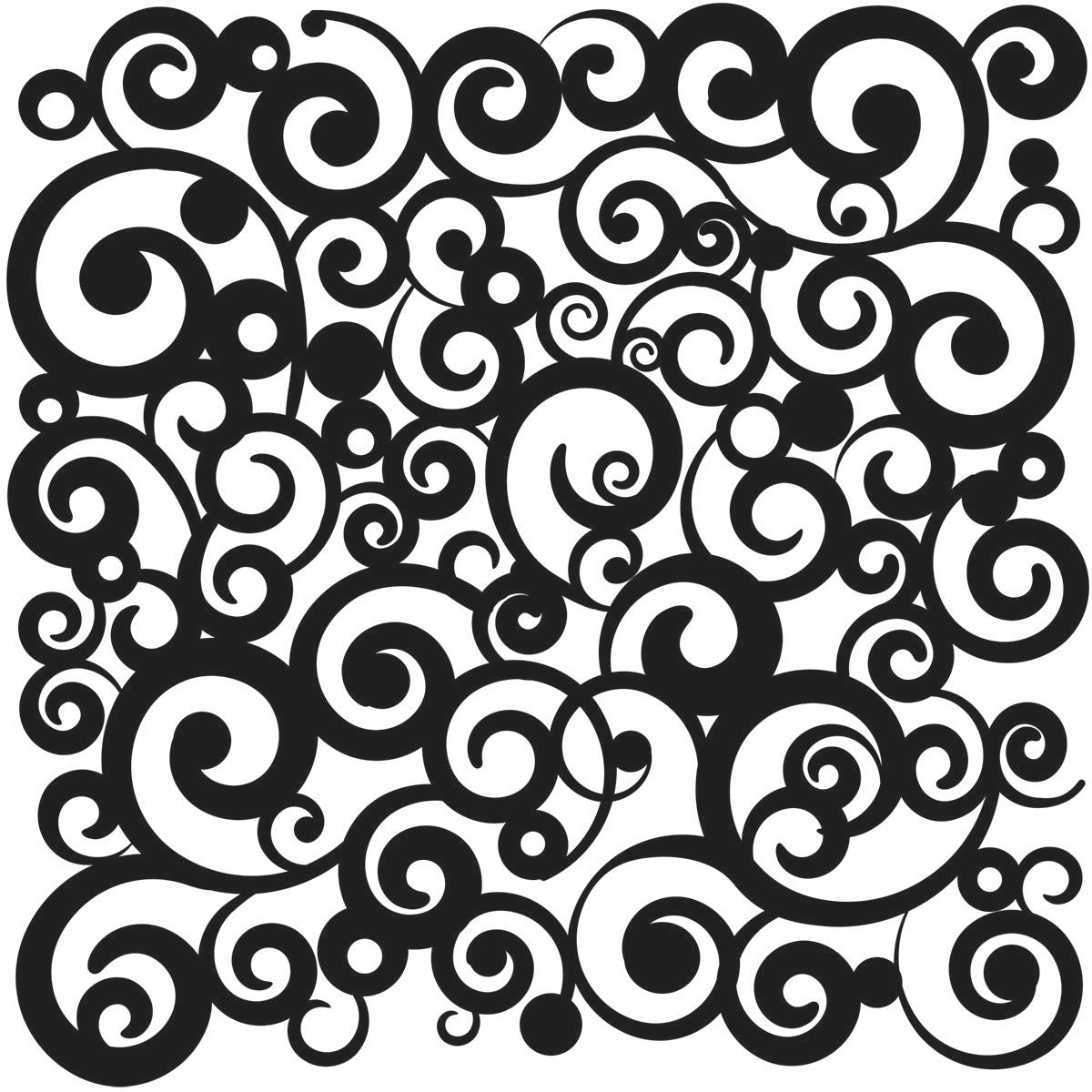Pochoir The Crafters Workshop 6x6 Cosmic Swirl-1