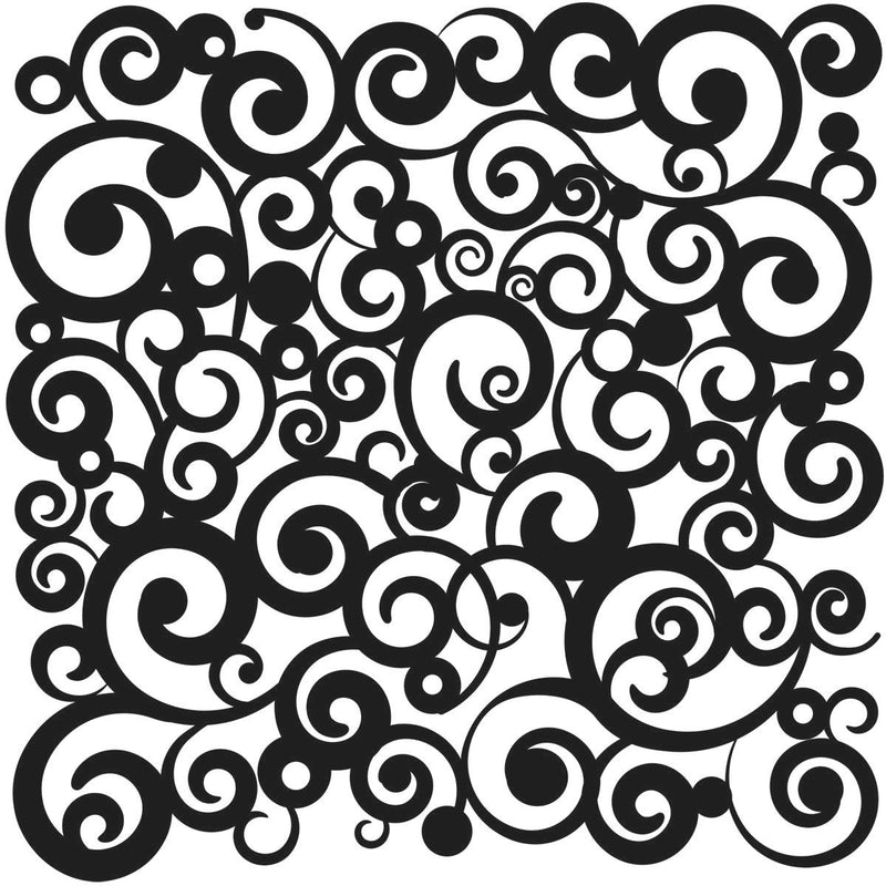 Pochoir The Crafters Workshop 6x6 Cosmic Swirl-1