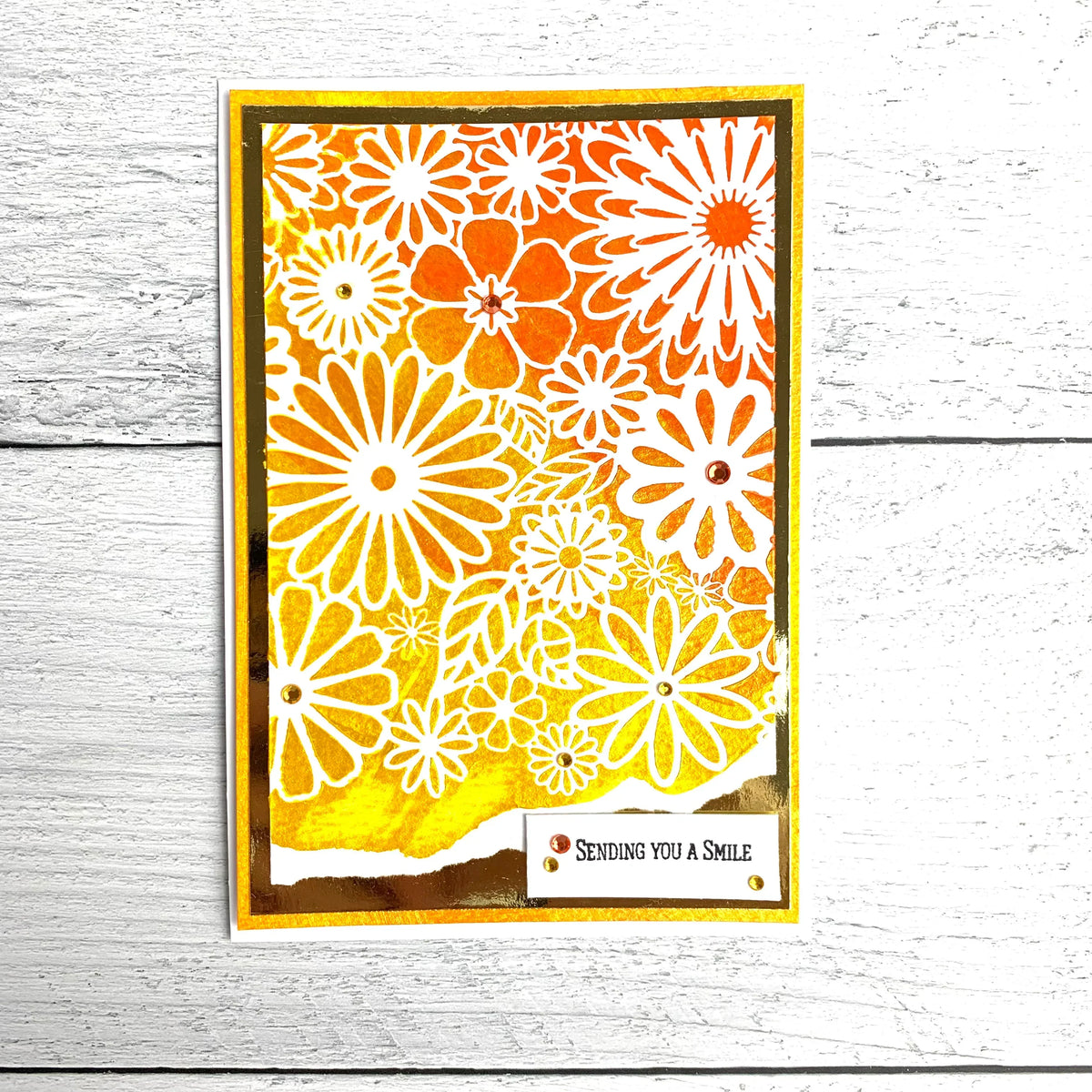 The Crafters Workshop Pochoir 15x15 cm Folie Florale-2