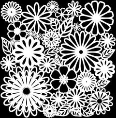 The Crafters Workshop Pochoir 15x15 cm Folie Florale-1