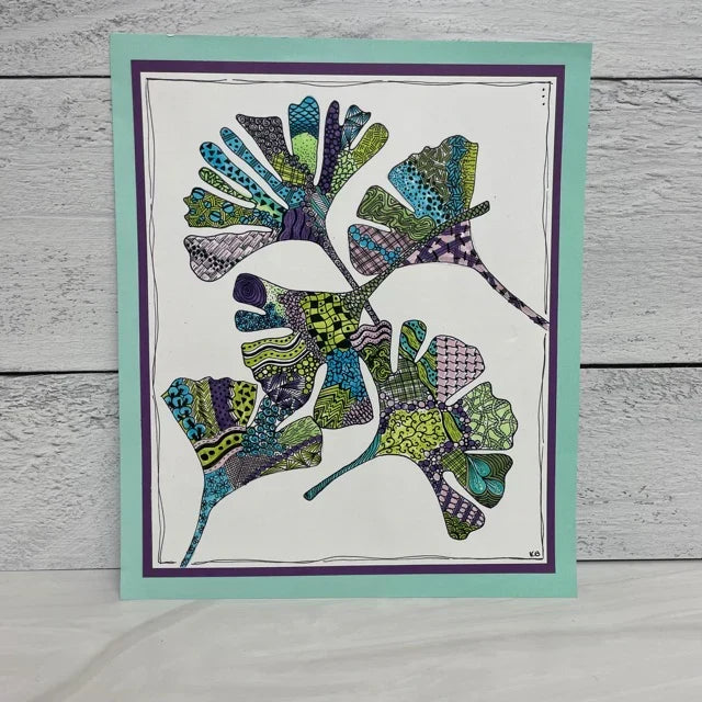 The Crafters Workshop Pochoir 6x6 Feuilles de Ginkgo-2