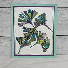 The Crafters Workshop Pochoir 6x6 Feuilles de Ginkgo-2