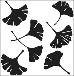The Crafters Workshop Pochoir 6x6 Feuilles de Ginkgo-1