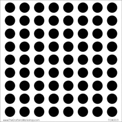 Gabaris Pochoir Le Crafters Workshop Grille de Cercles 6x6-1