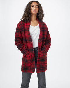 Flannel Cocoon Cardigan-1