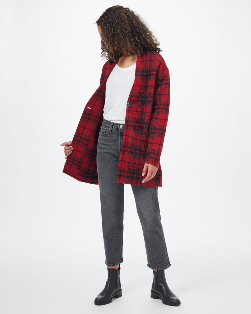 Flannel Cocoon Cardigan-5