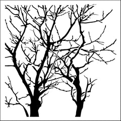 The Crafters Workshop Pochoir 6x6 Branches Inversées-1