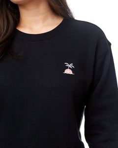 Palm Sunset Embroidery Crew-3