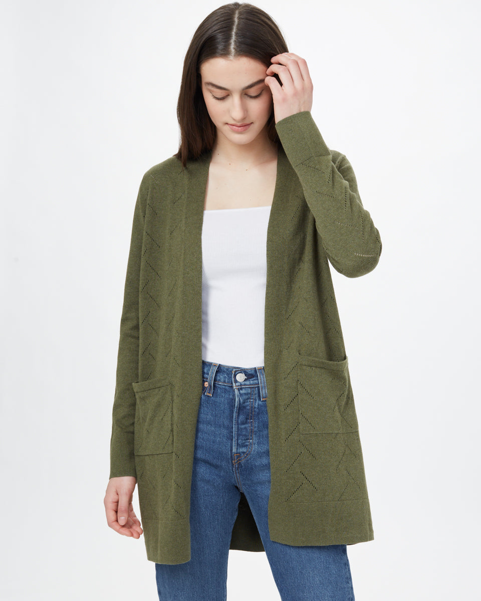 Highline Cotton Sage Tree Stitch Cardigan-6