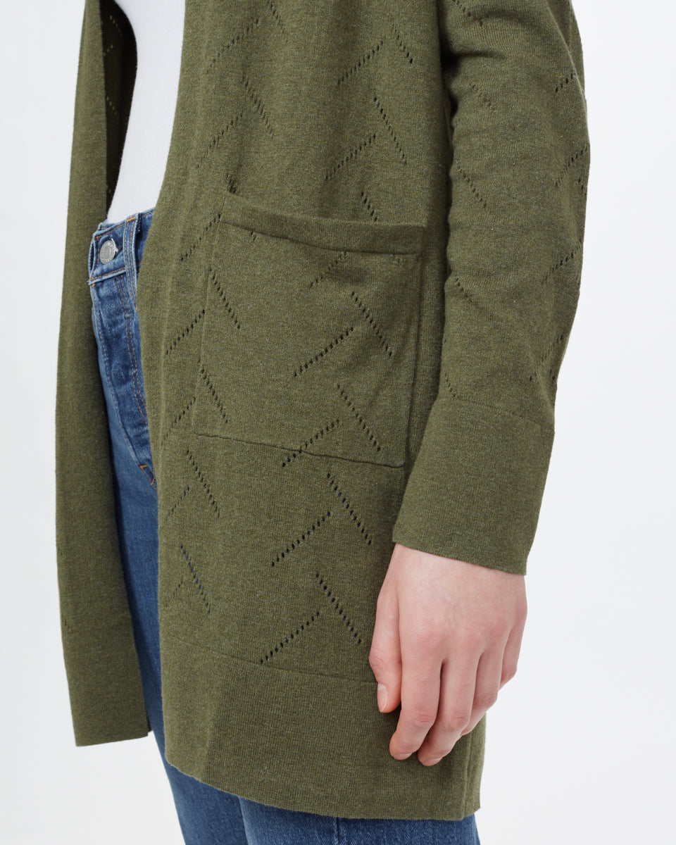 Highline Cotton Sage Tree Stitch Cardigan-4