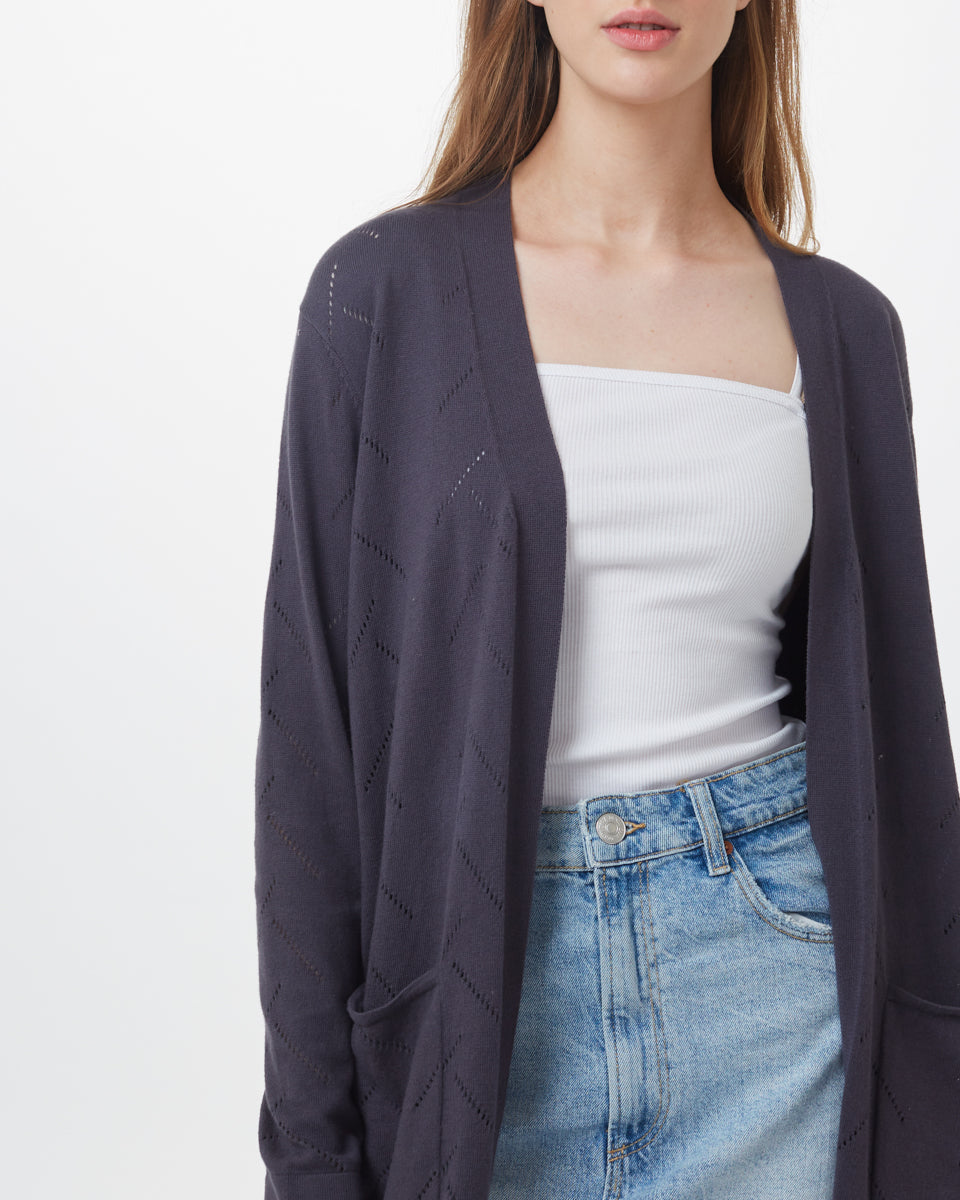 Highline Cotton Sage Tree Stitch Cardigan-4