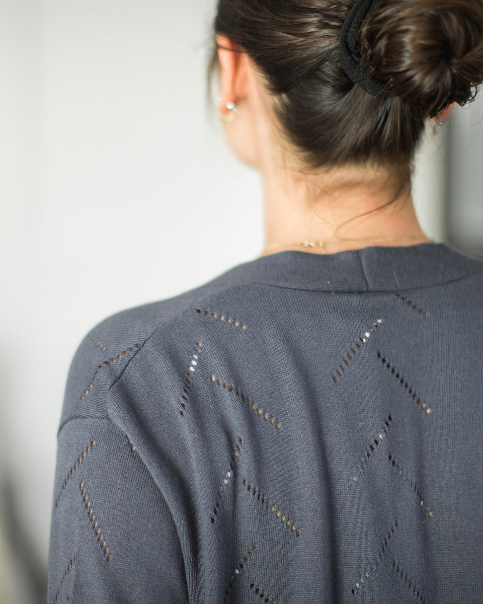 Highline Cotton Sage Tree Stitch Cardigan-3