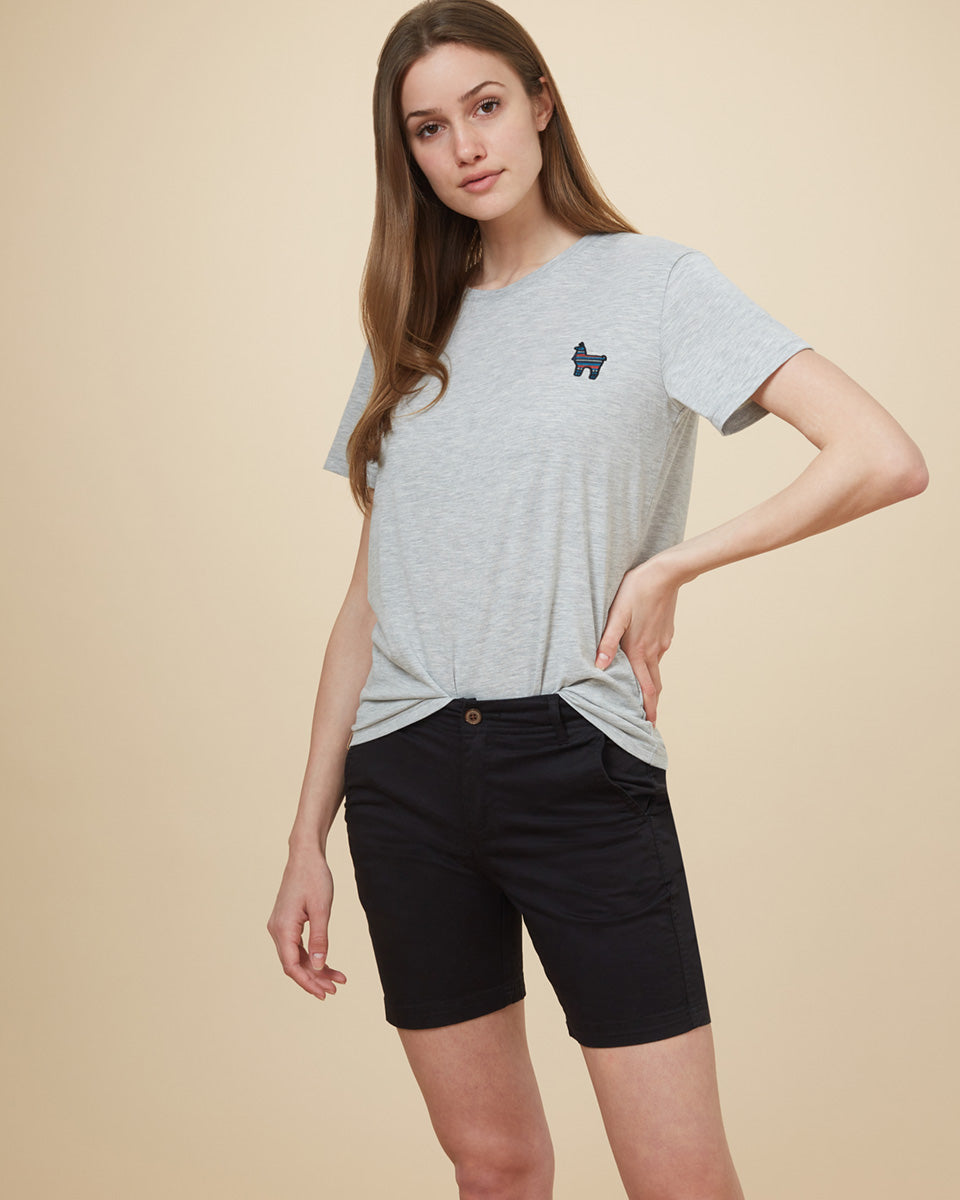 Peru Embroidered Llama T-Shirt-3