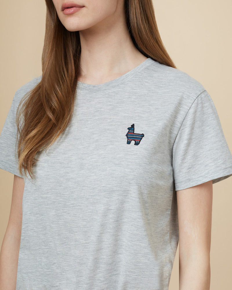 Peru Embroidered Llama T-Shirt-1