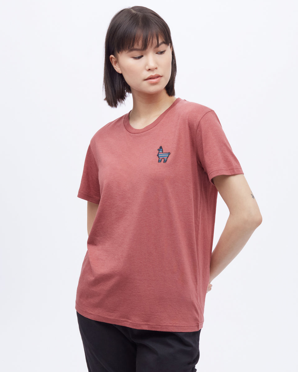 Peru Embroidered Llama T-Shirt-4