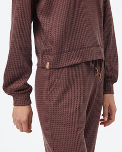 Wide Waffle Cowl Neck Top-2