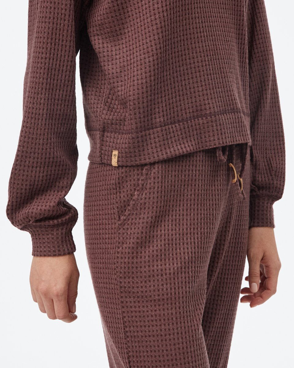 Wide Waffle Cowl Neck Top-2