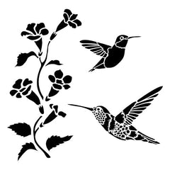 Pochoir "Colibris" 6x6 de The Crafters Workshop-1
