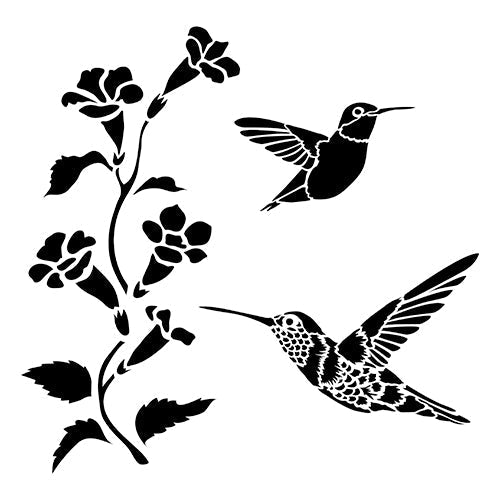 Pochoir "Colibris" 6x6 de The Crafters Workshop
