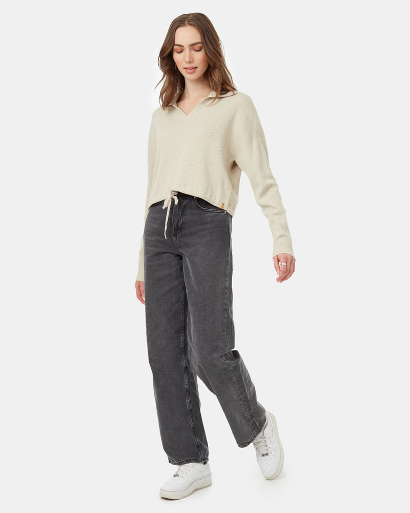 Highline Collared Cinch Waist Sweater-2