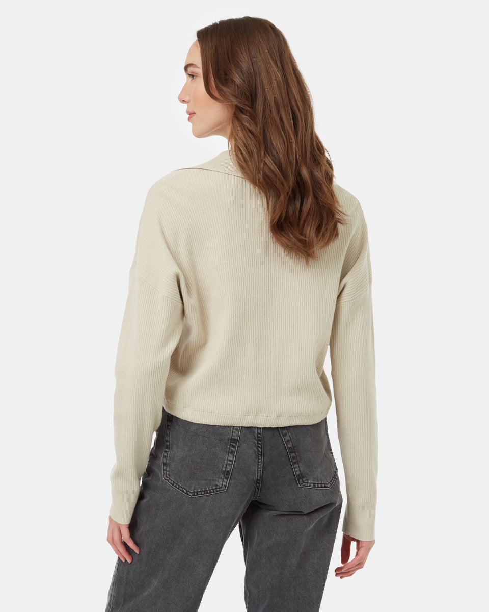 Highline Collared Cinch Waist Sweater-3