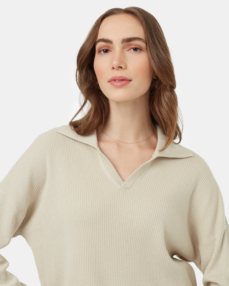 Highline Collared Cinch Waist Sweater-4