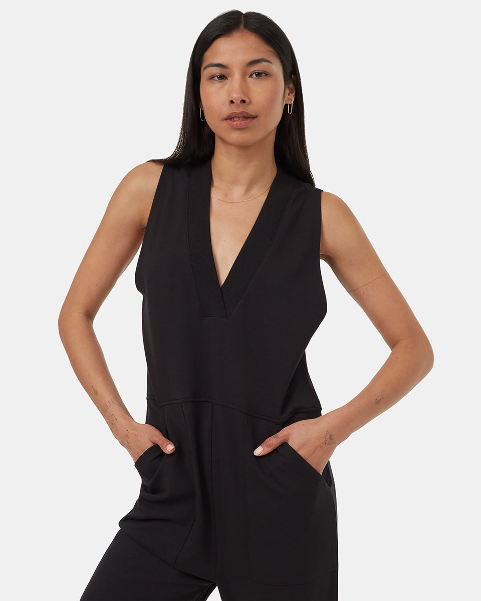 SoftTerry Light V-Neck Jumpsuit-4