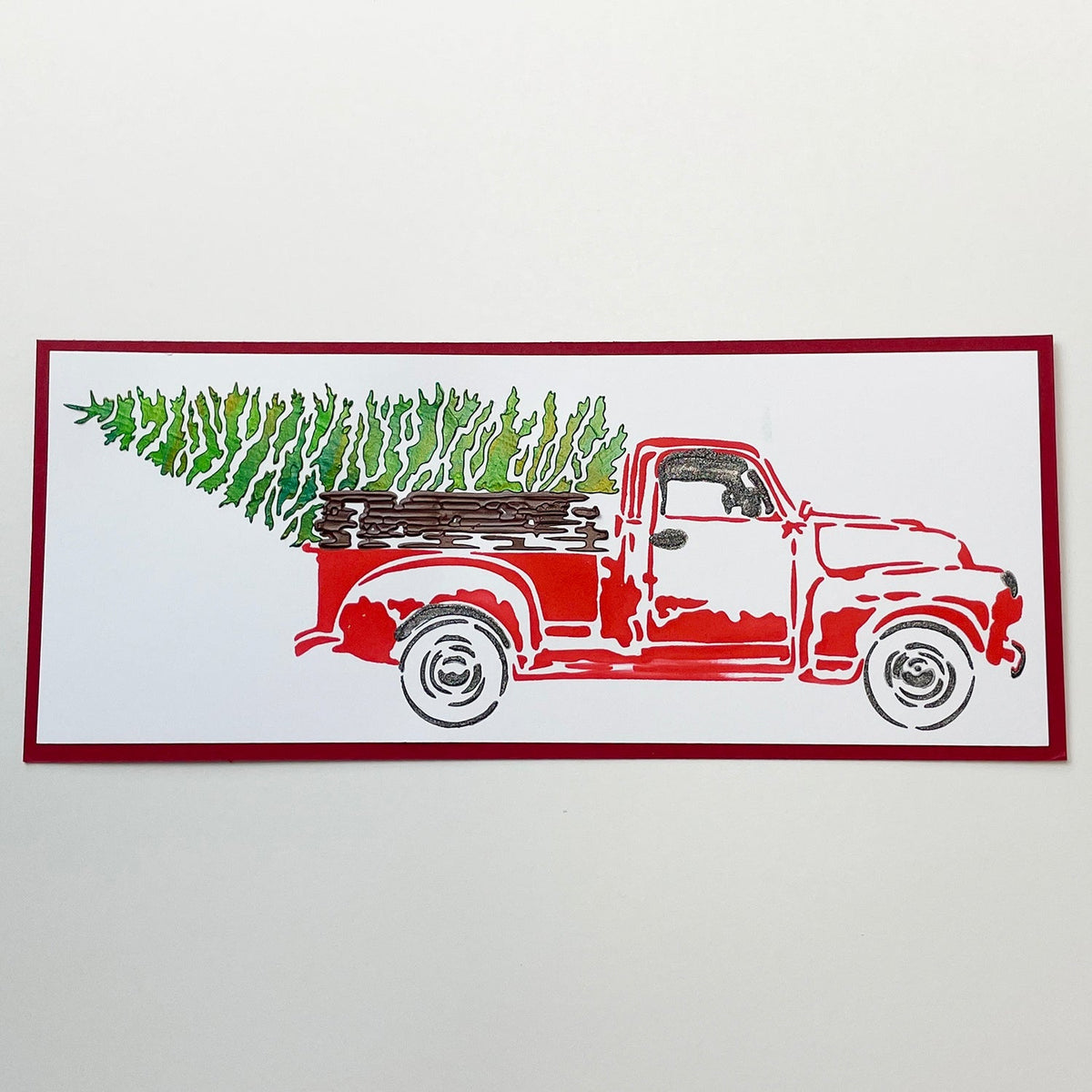 The Crafters Workshop Slimline Layered Christmas Tree Truck-2