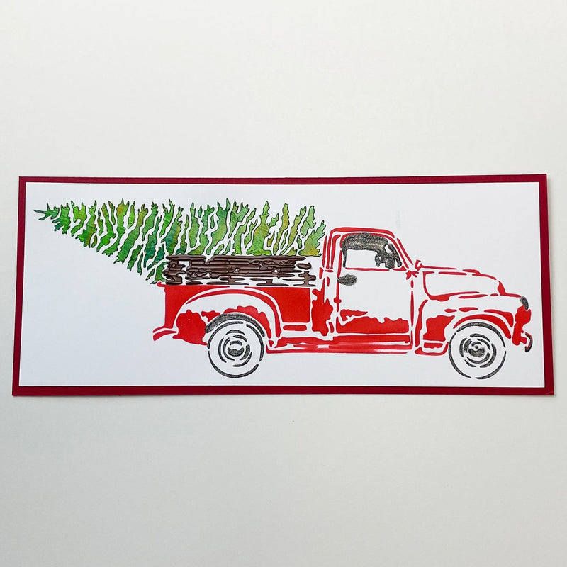 The Crafters Workshop Slimline Layered Christmas Tree Truck-2