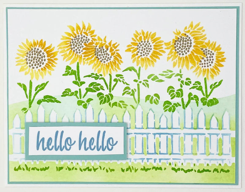 The Crafters Workshop A2 Layered Fenced Sunflowers-3