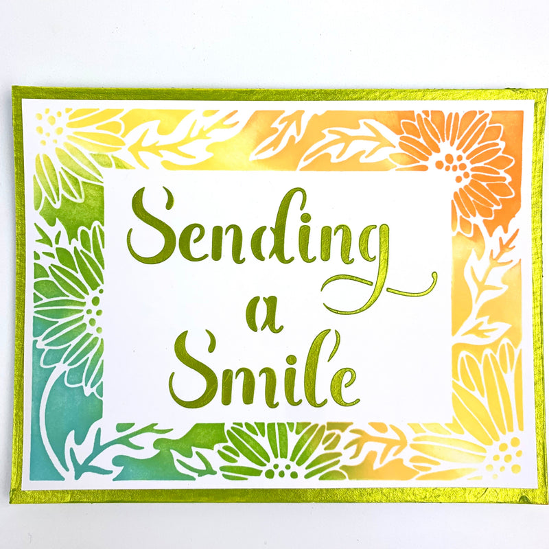 The Crafters Workshop A2 Sunflowers Vines Frames-4