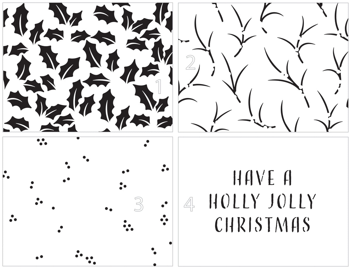 The Crafters Workshop A2 Layered Holly Background-1