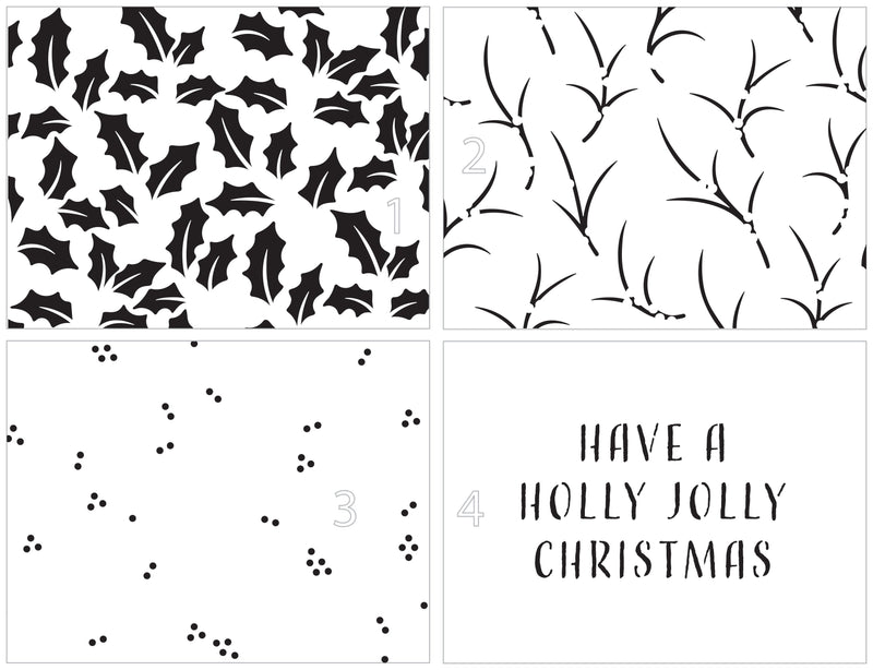 The Crafters Workshop A2 Layered Holly Background-1