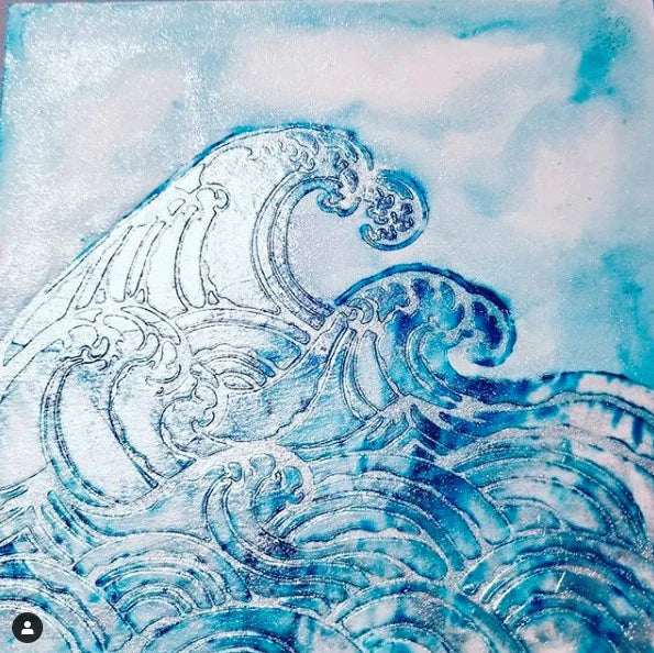 Gabarit The Crafters Workshop 15x15 cm Vague-2