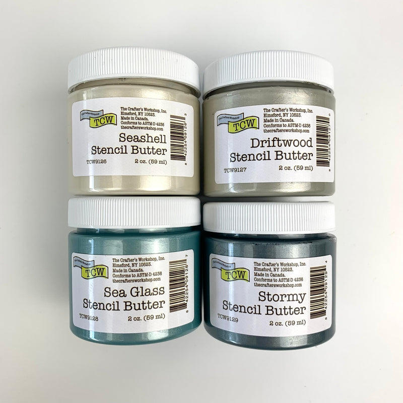 The Crafters Workshop (TCW) Stencil Butter Lot de 4 pochoirs Beach House-1