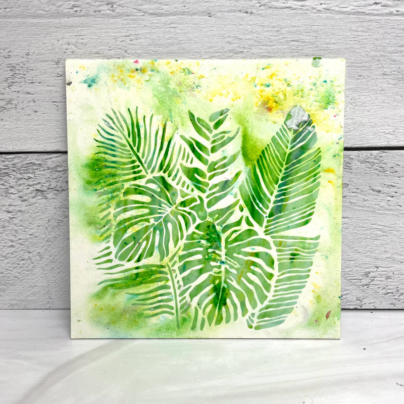 The Crafters Workshop 6x6 Stencil Tropical Fronds-2