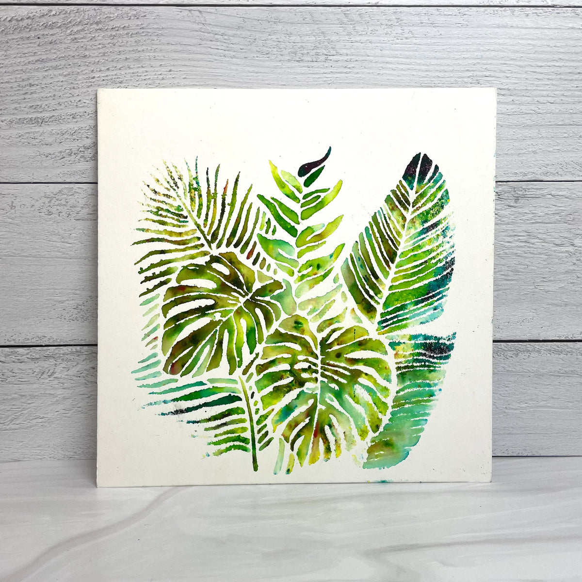 The Crafters Workshop 6x6 Stencil Tropical Fronds-3